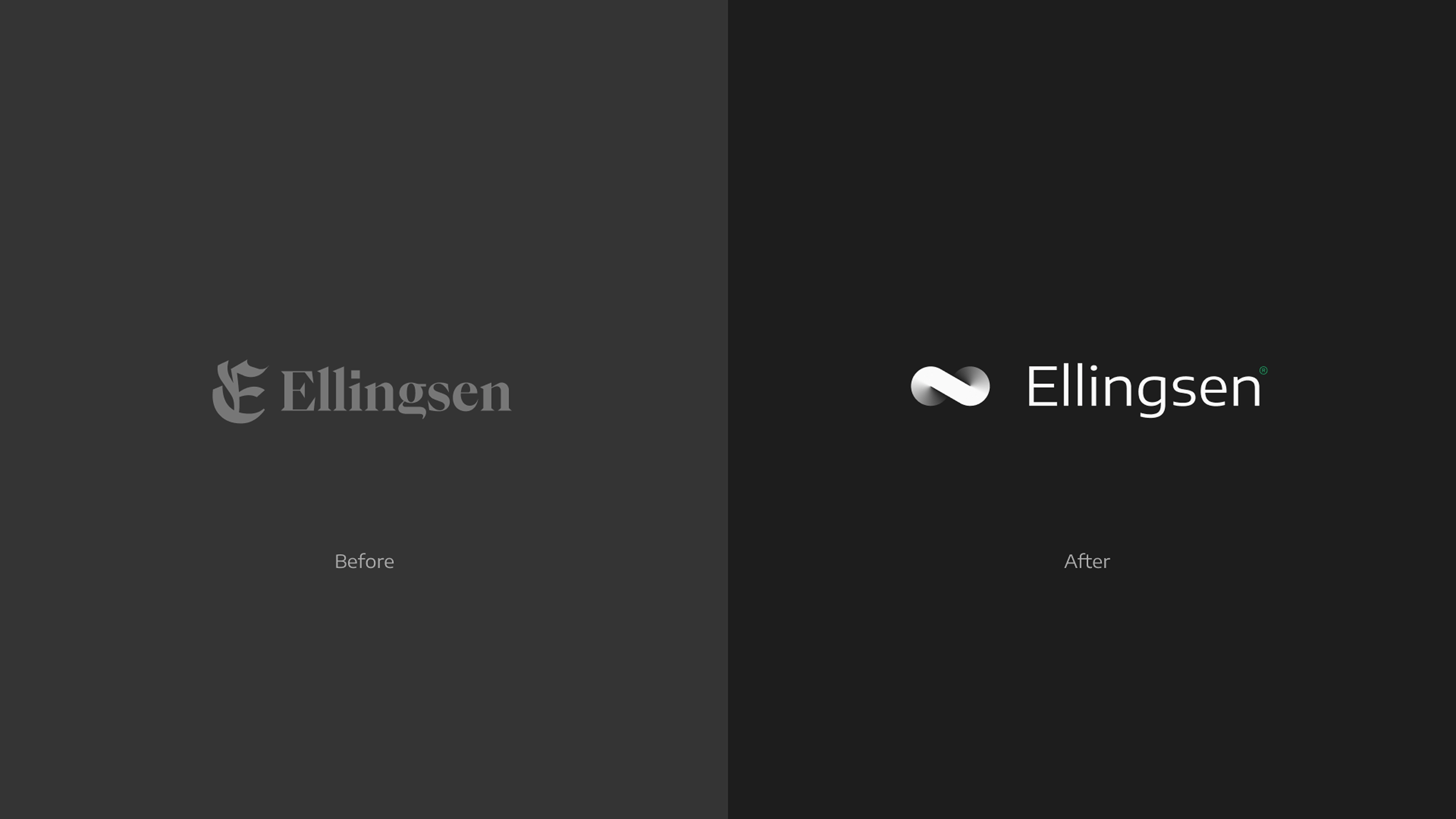 Ellingsen Group's logo comparison: before and after