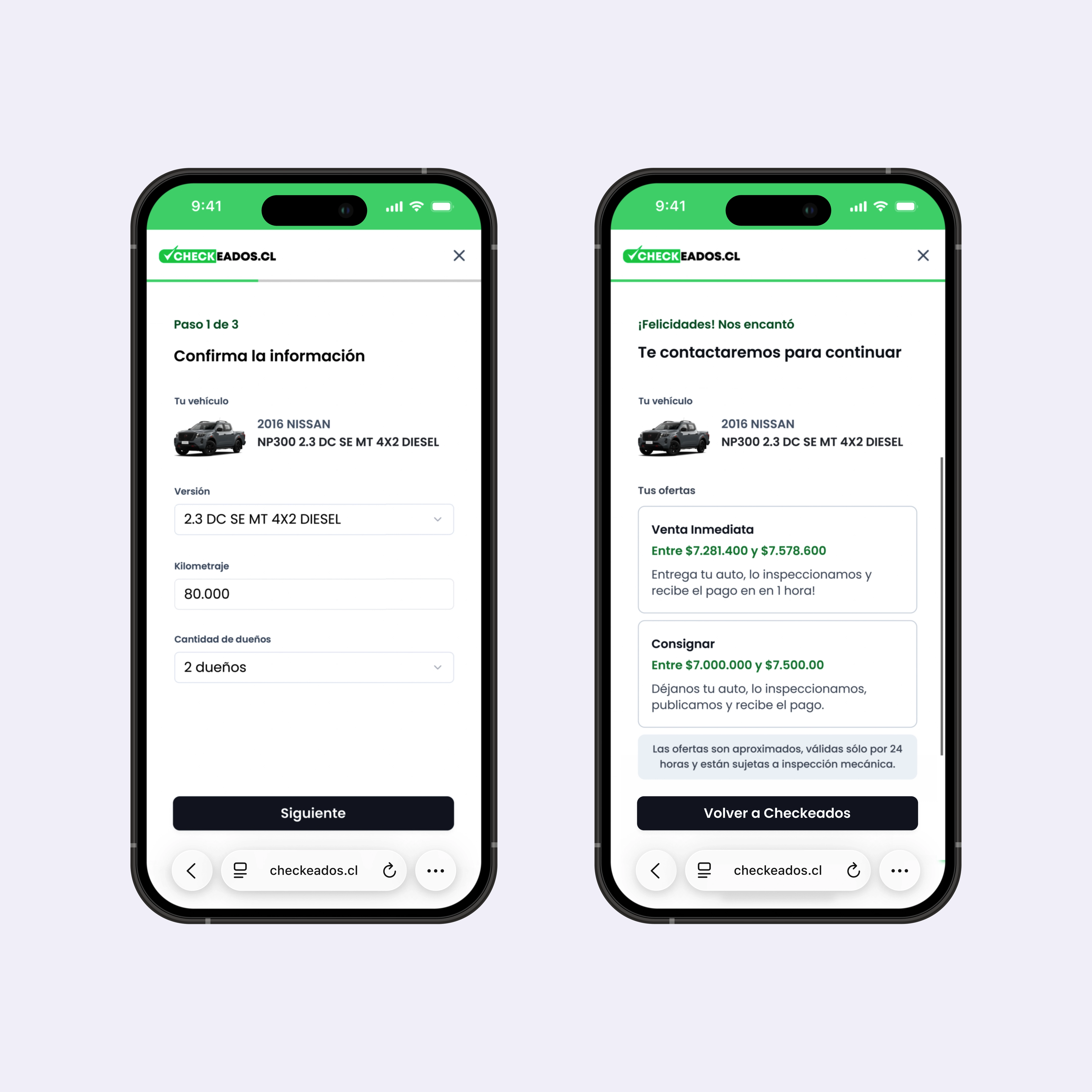 Selling a car on Checkeados