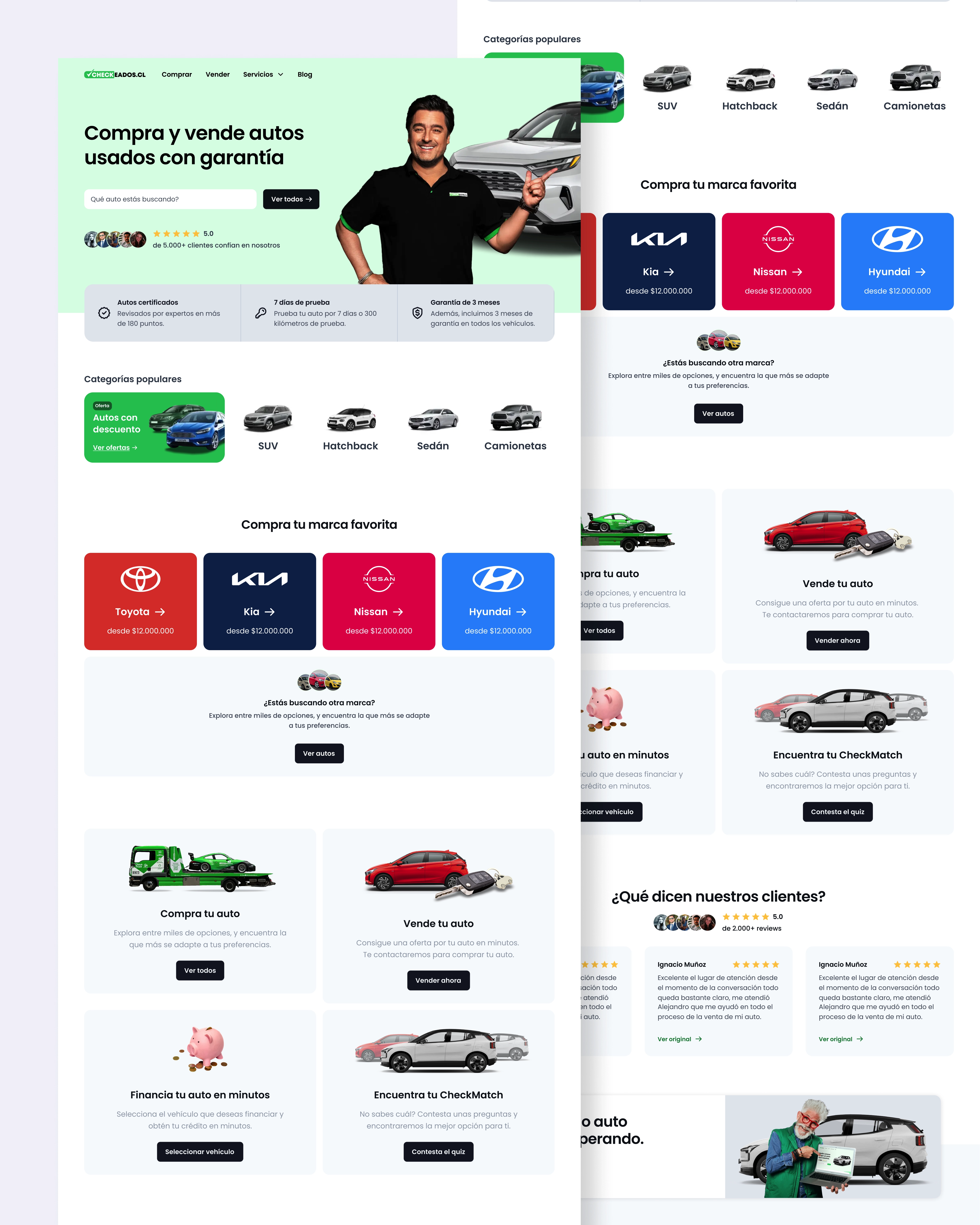 Landing of Checkeados desktop